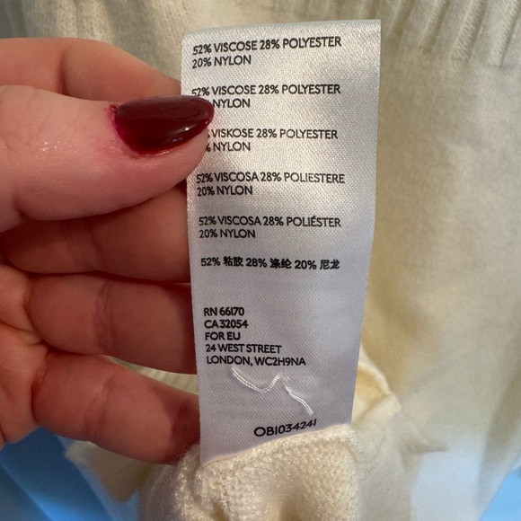 Anthropologie Ivory Ribbed Crew Neck Sweater - Picture 5 of 7